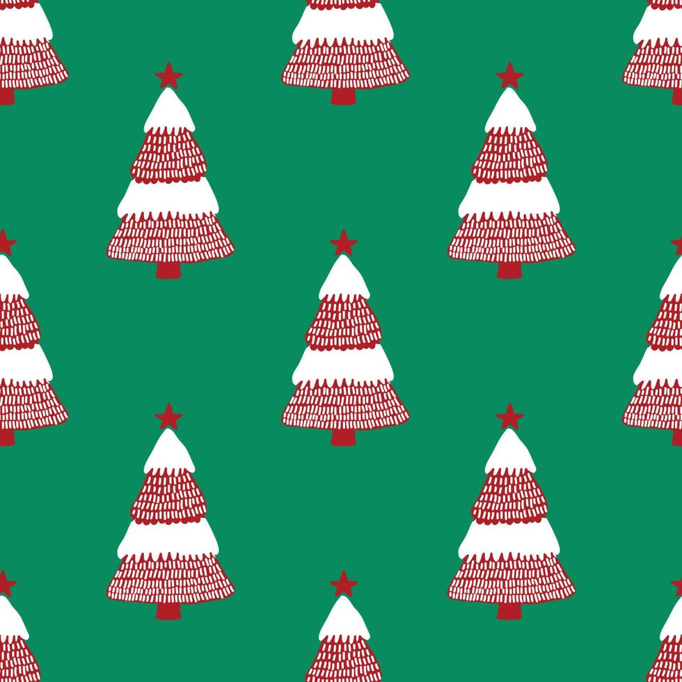 Kerstmis bomen naadloos patroon ontwerp vector