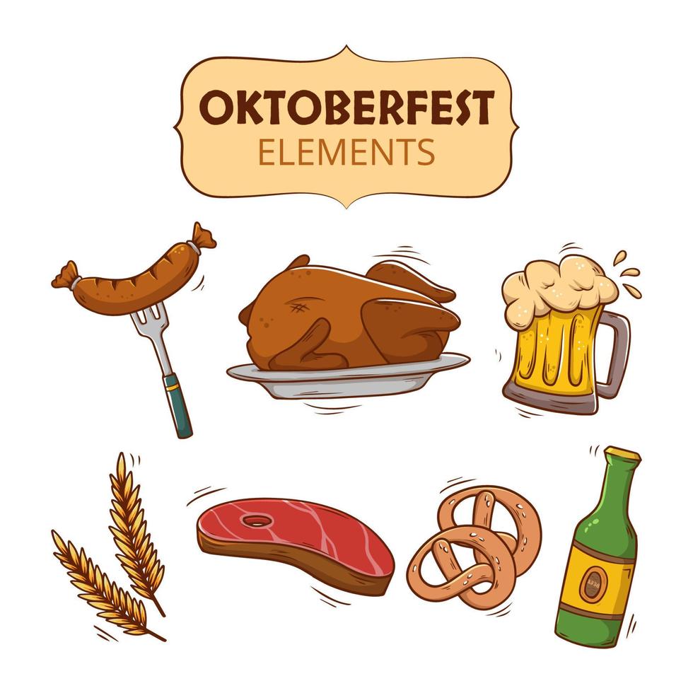 oktoberfeest element reeks vector