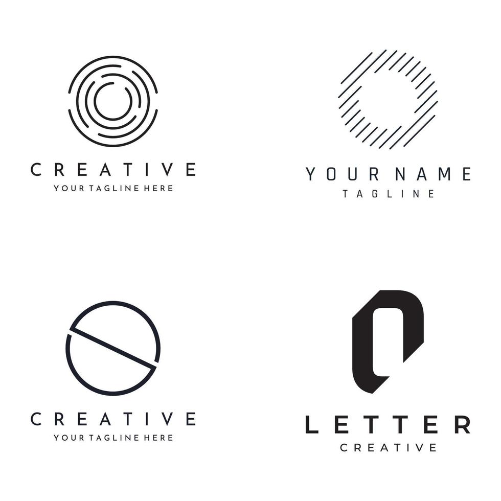 logo ontwerp sjabloon abstract element eerste brief o.symbool van minimalistische en modern concept meetkundig stijl.toekomst logo type. vector