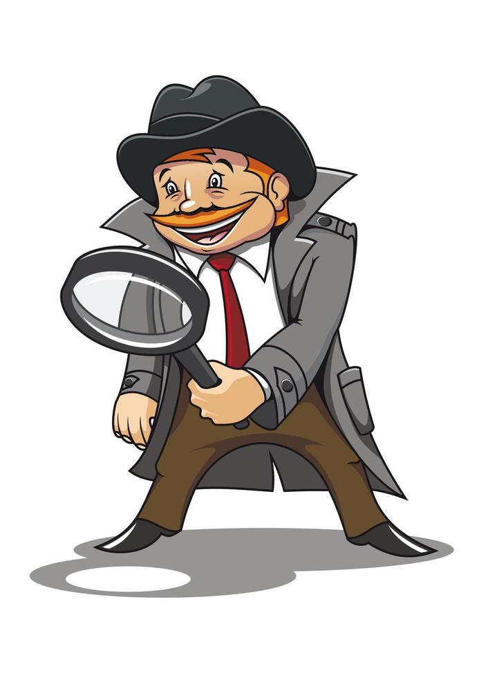 detective met vergroten glas vector