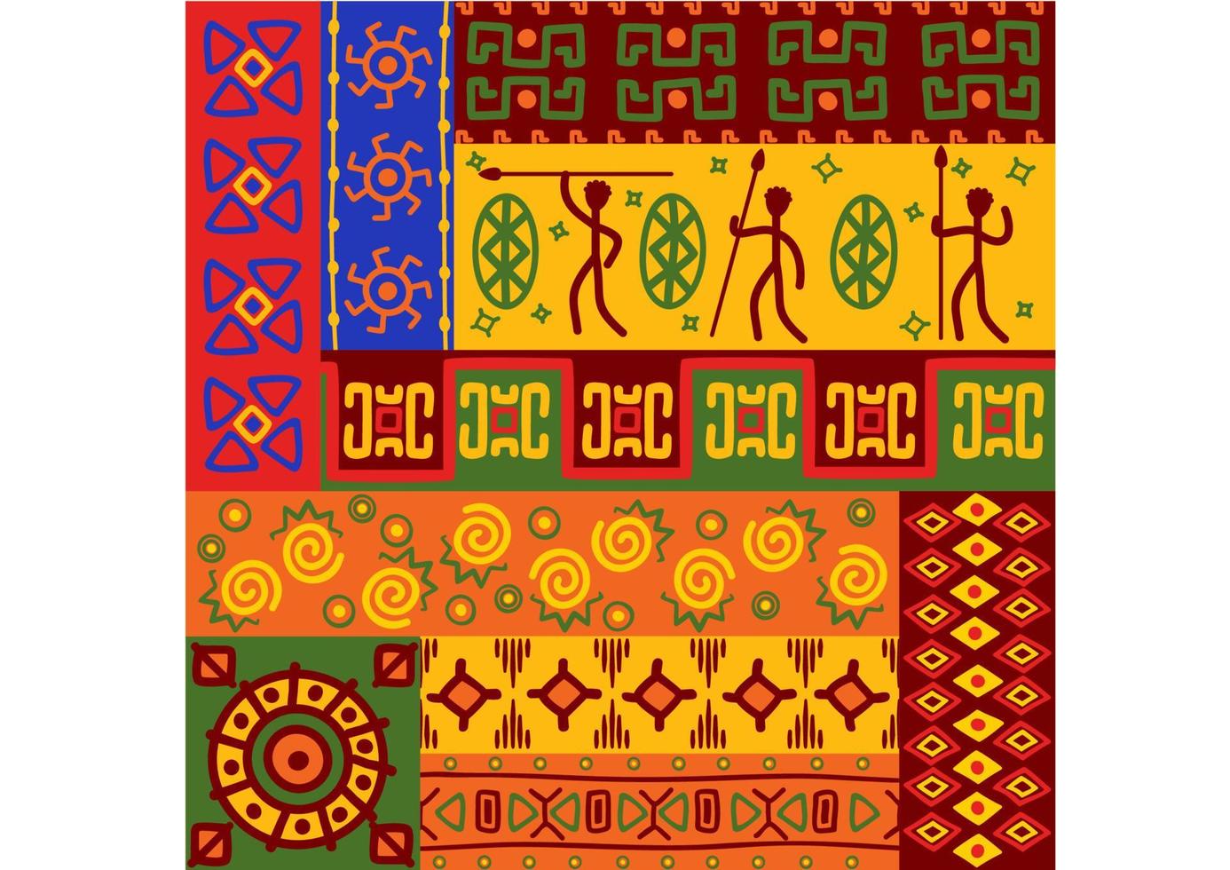 abstract etnisch patronen en ornamenten vector