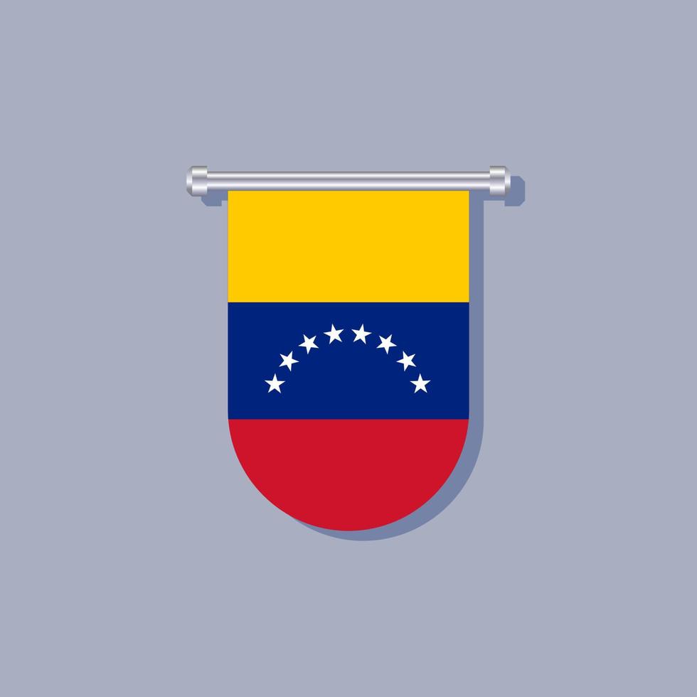 illustratie van Venezuela vlag sjabloon vector