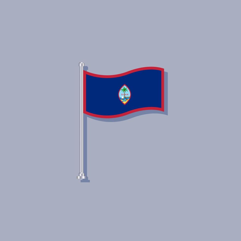 illustratie van guam vlag sjabloon vector