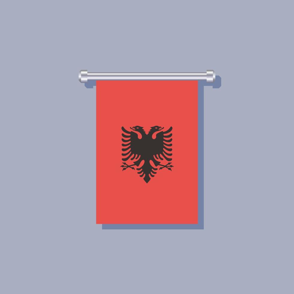 illustratie van Albanië vlag sjabloon vector