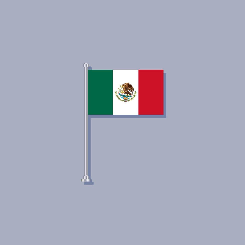 illustratie van Mexico vlag sjabloon vector
