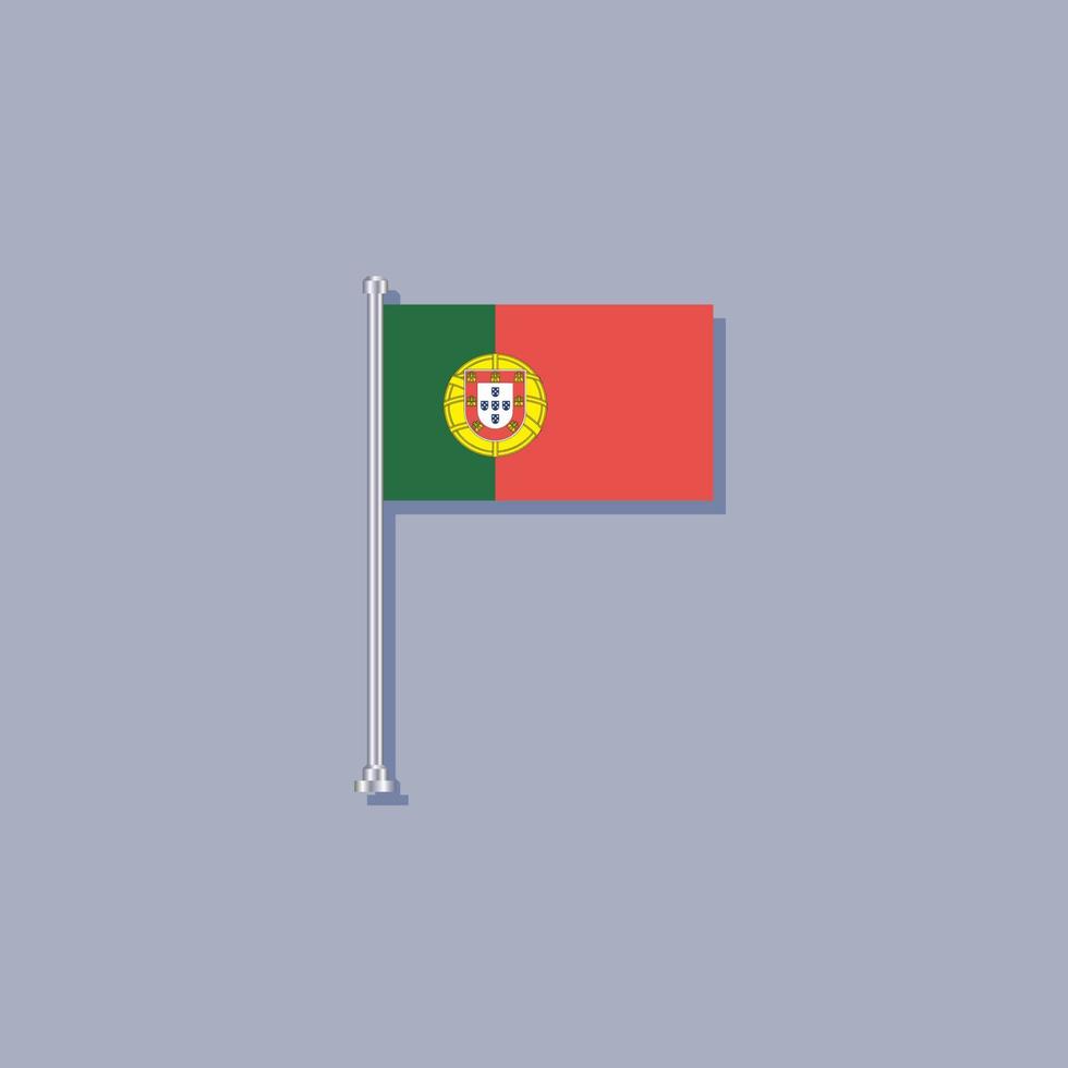 illustratie van Portugal vlag sjabloon vector