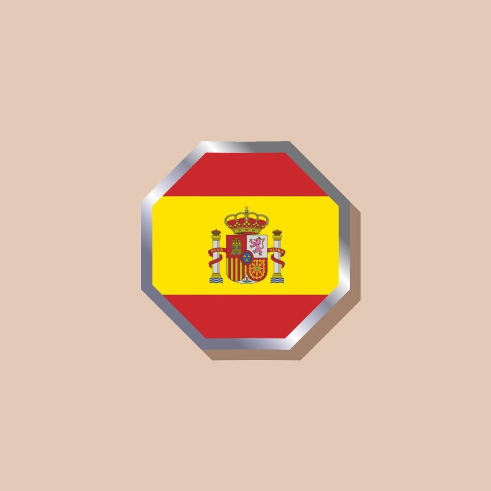 illustratie van Spanje vlag sjabloon vector