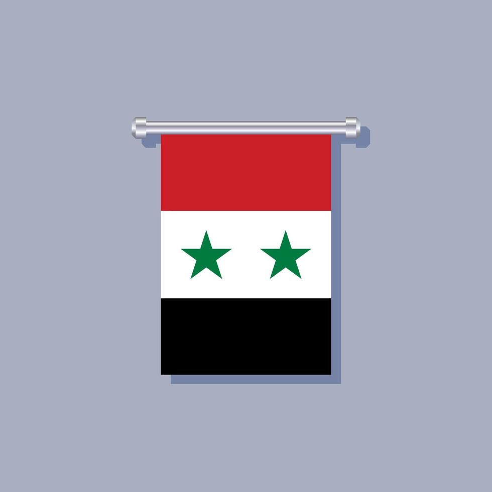illustratie van Syrië vlag sjabloon vector
