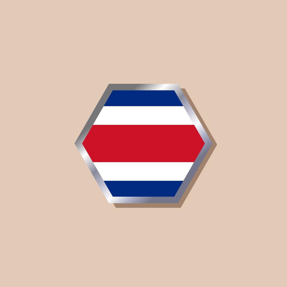 illustratie van costa rica vlag sjabloon vector