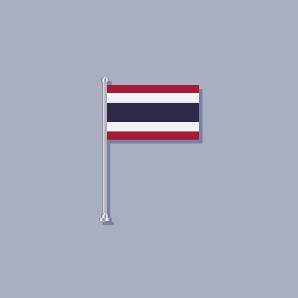 illustratie van Thailand vlag sjabloon vector