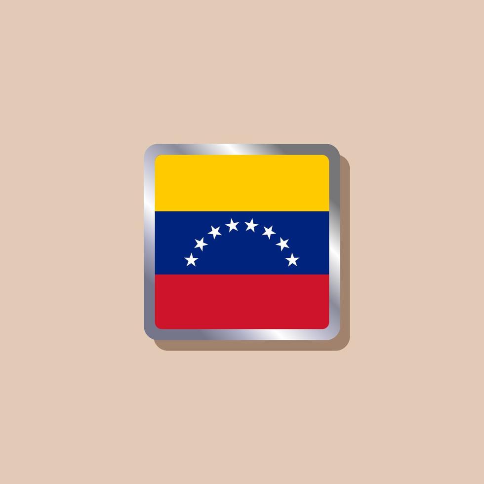 illustratie van Venezuela vlag sjabloon vector