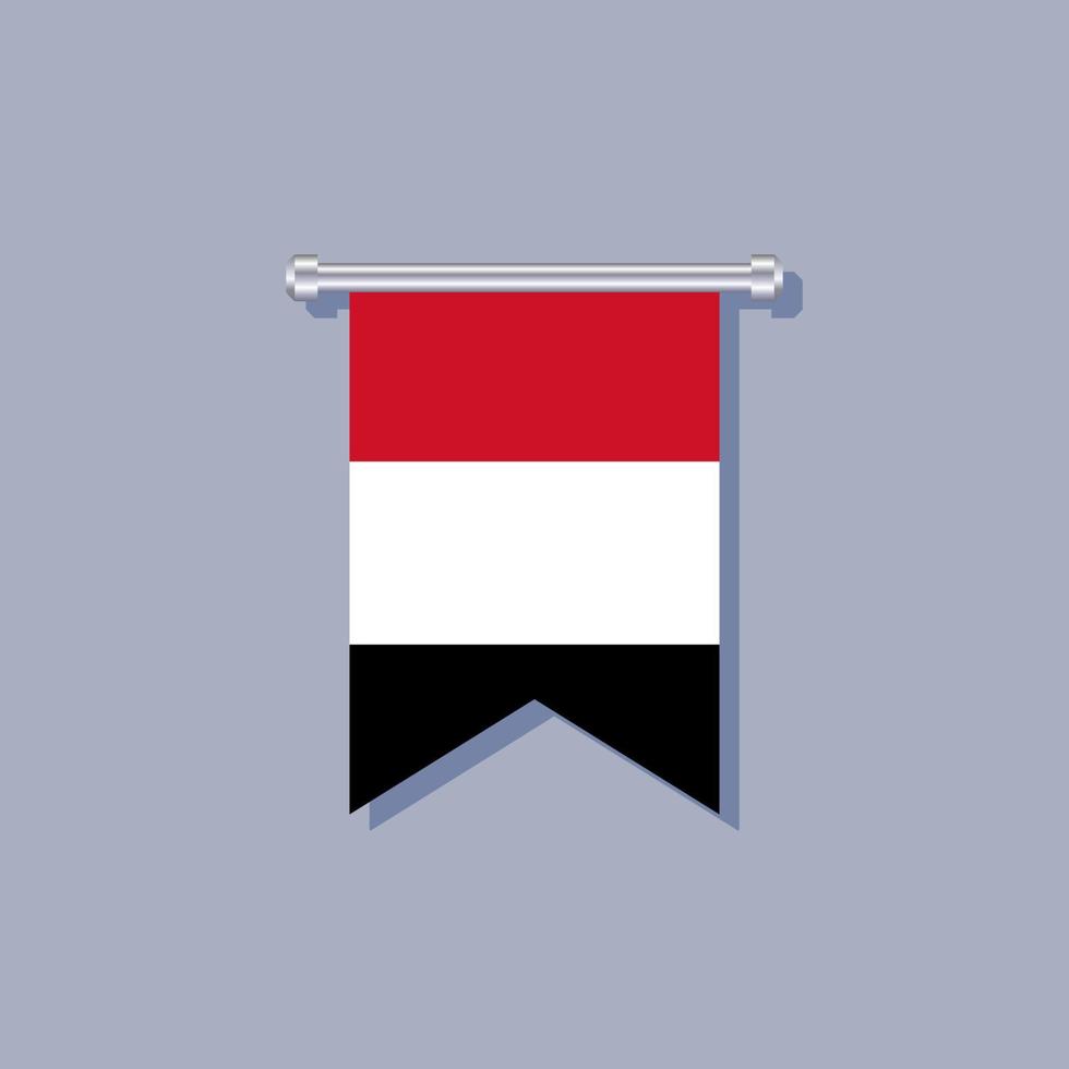 illustratie van Jemen vlag sjabloon vector