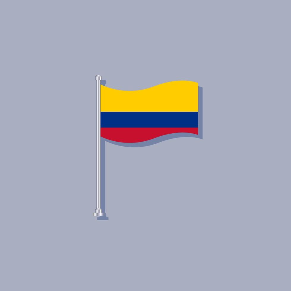 illustratie van Colombia vlag sjabloon vector