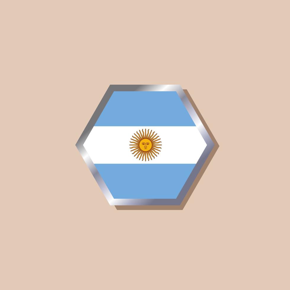 illustratie van Argentinië vlag sjabloon vector