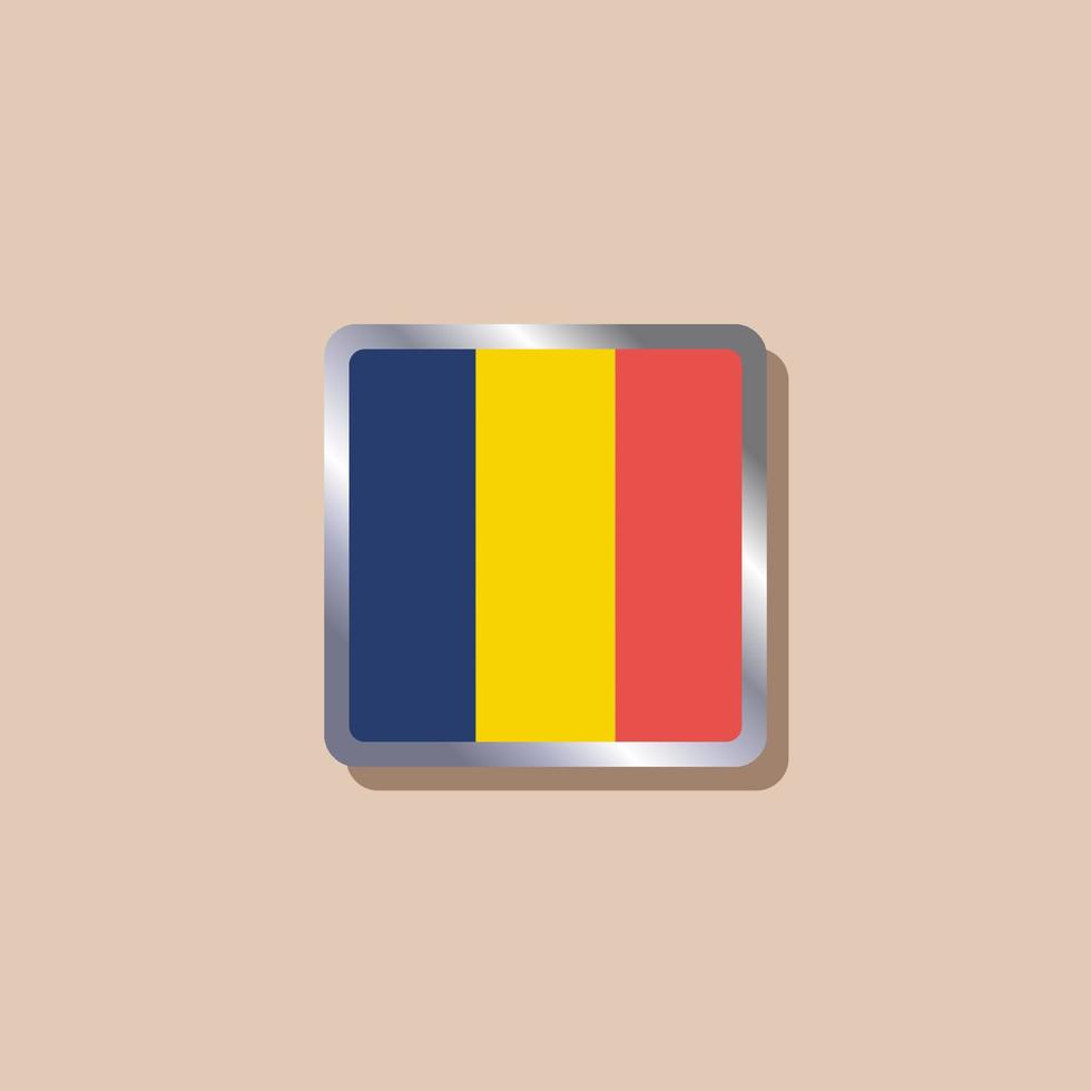 illustratie van Roemenië vlag sjabloon vector