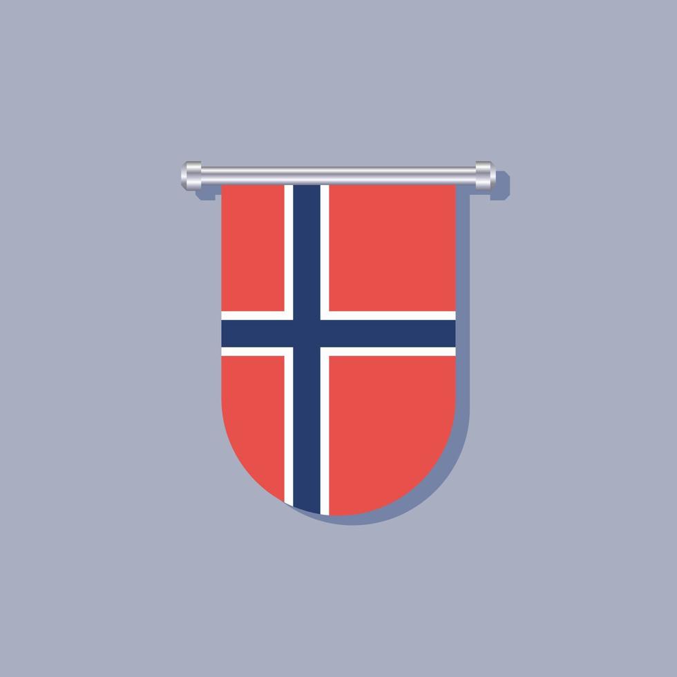 illustratie van Noorwegen vlag sjabloon vector