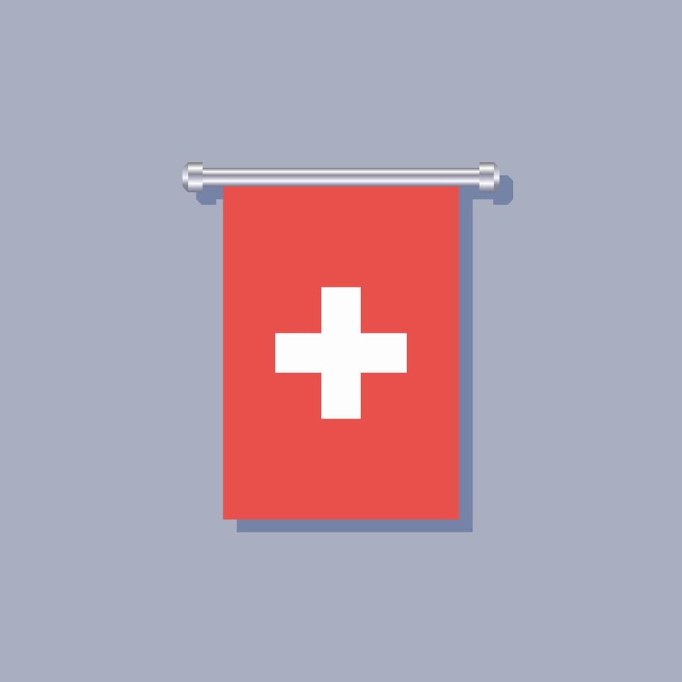 illustratie van Zwitserland vlag sjabloon vector