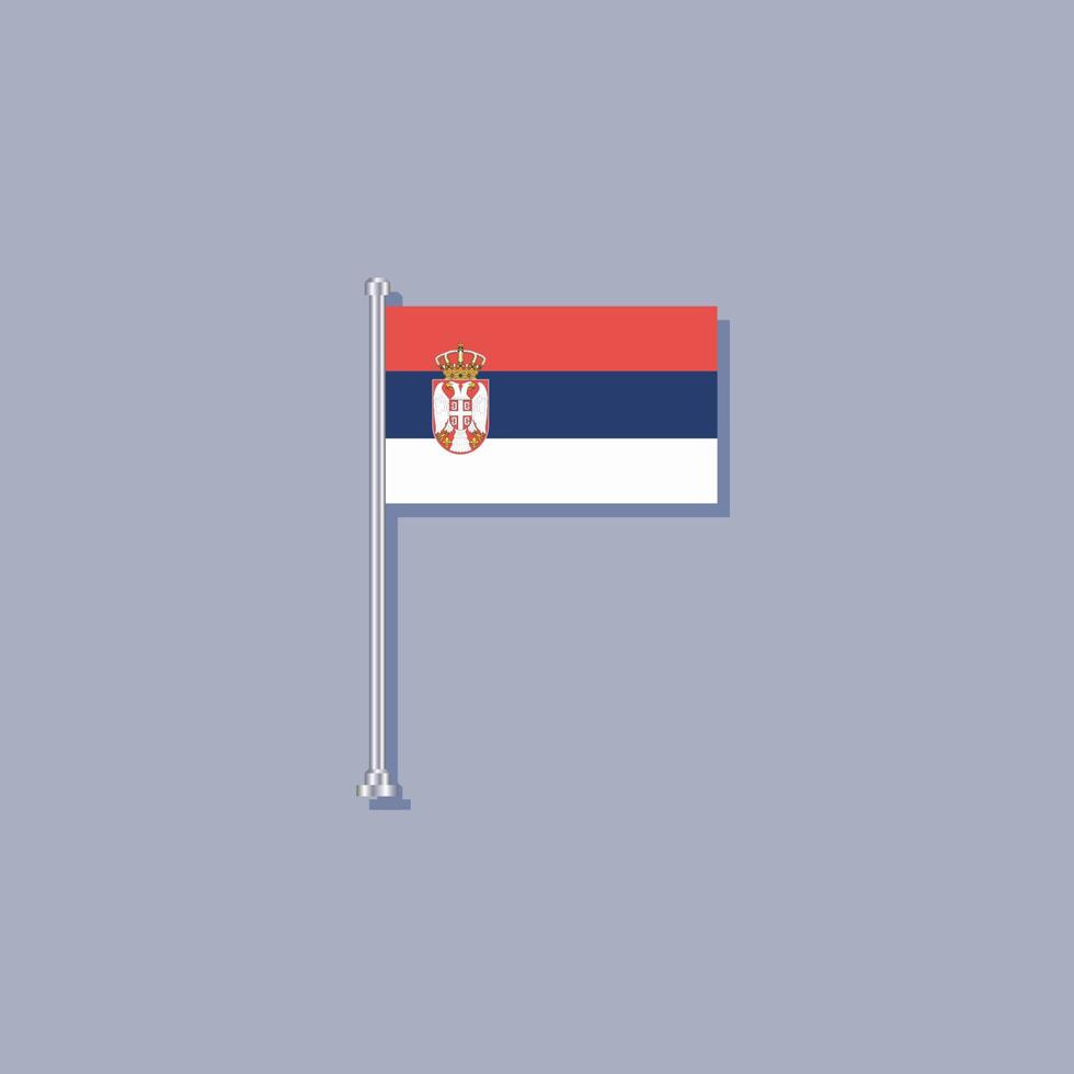 illustratie van Servië vlag sjabloon vector