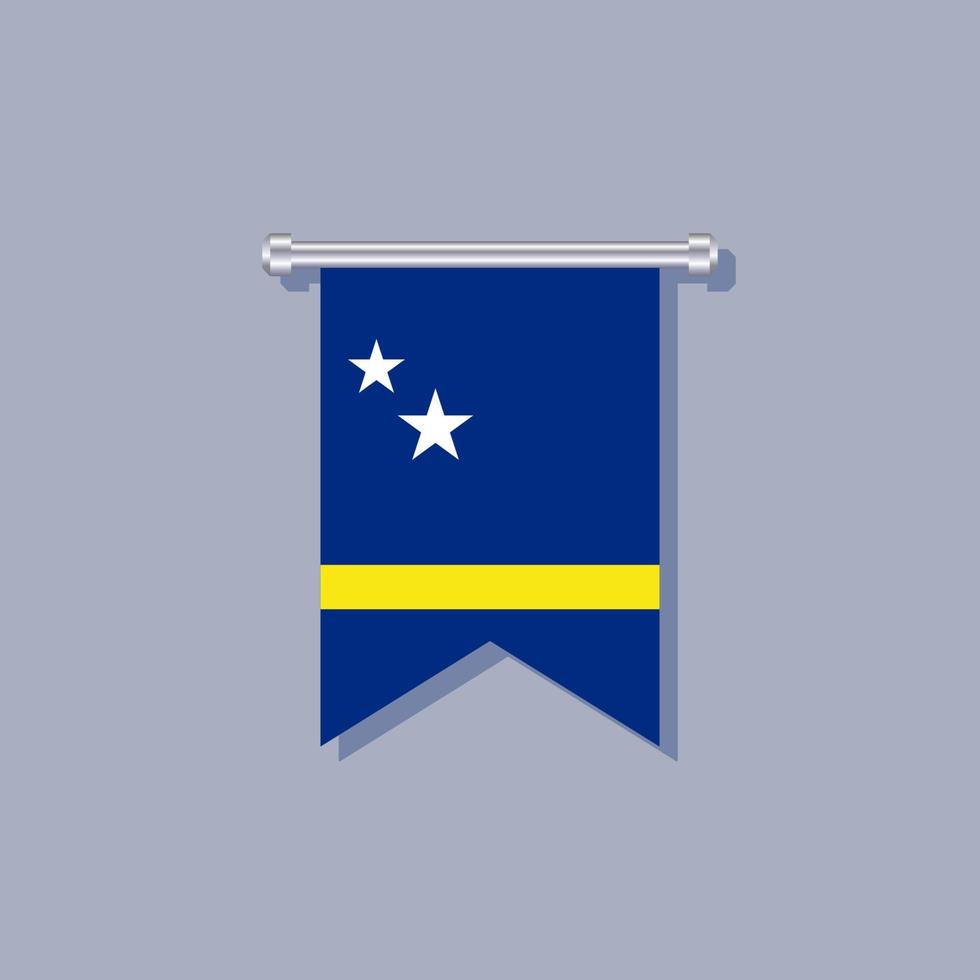 illustratie van Curacao vlag sjabloon vector