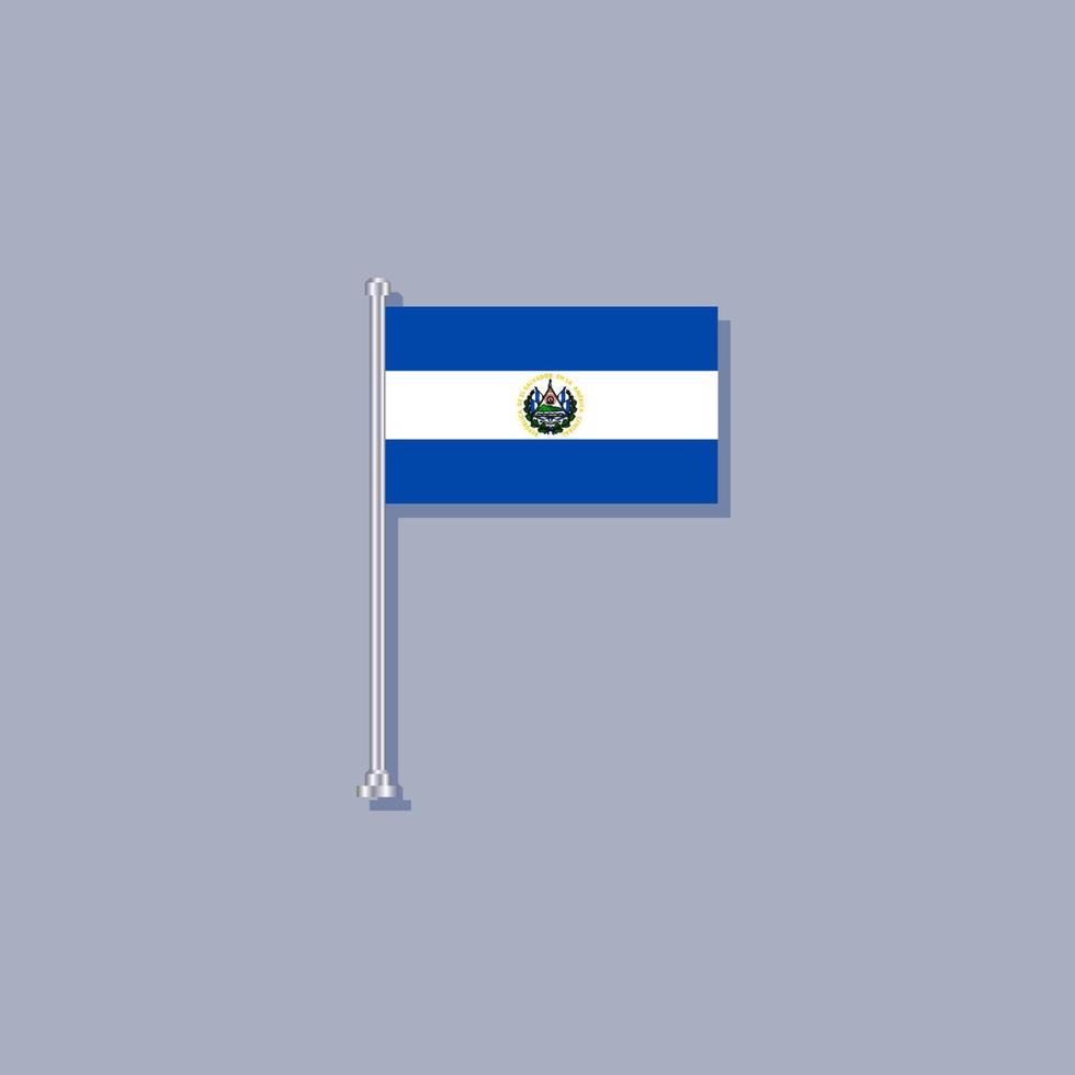 illustratie van el Salvador vlag sjabloon vector