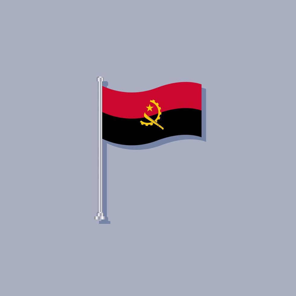 illustratie van Angola vlag sjabloon vector