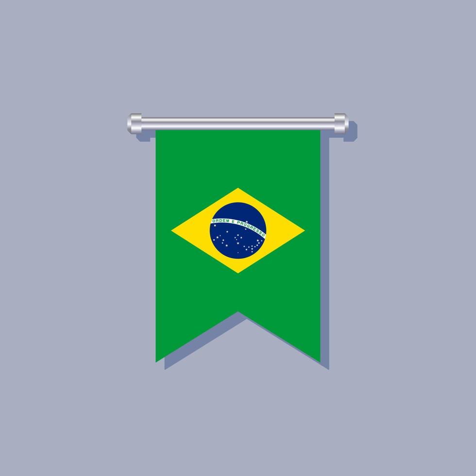 illustratie van Brazilië vlag sjabloon vector