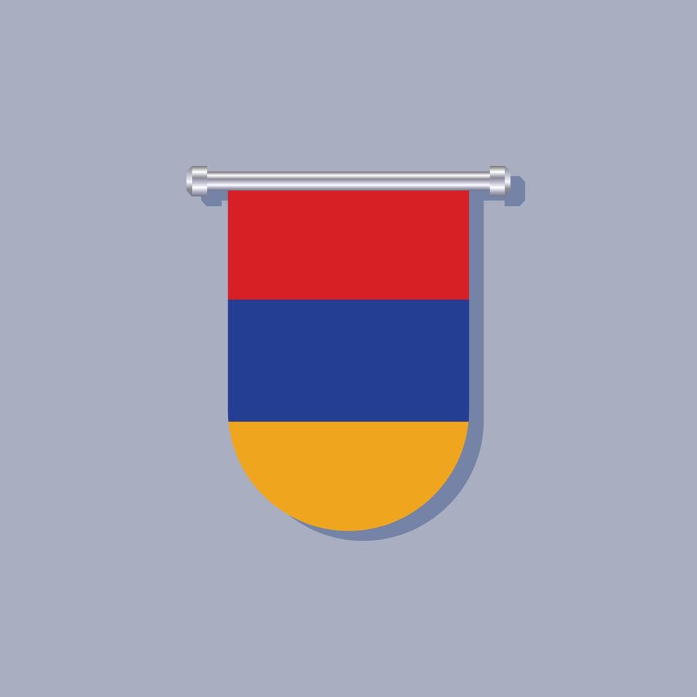 illustratie van Armenië vlag sjabloon vector