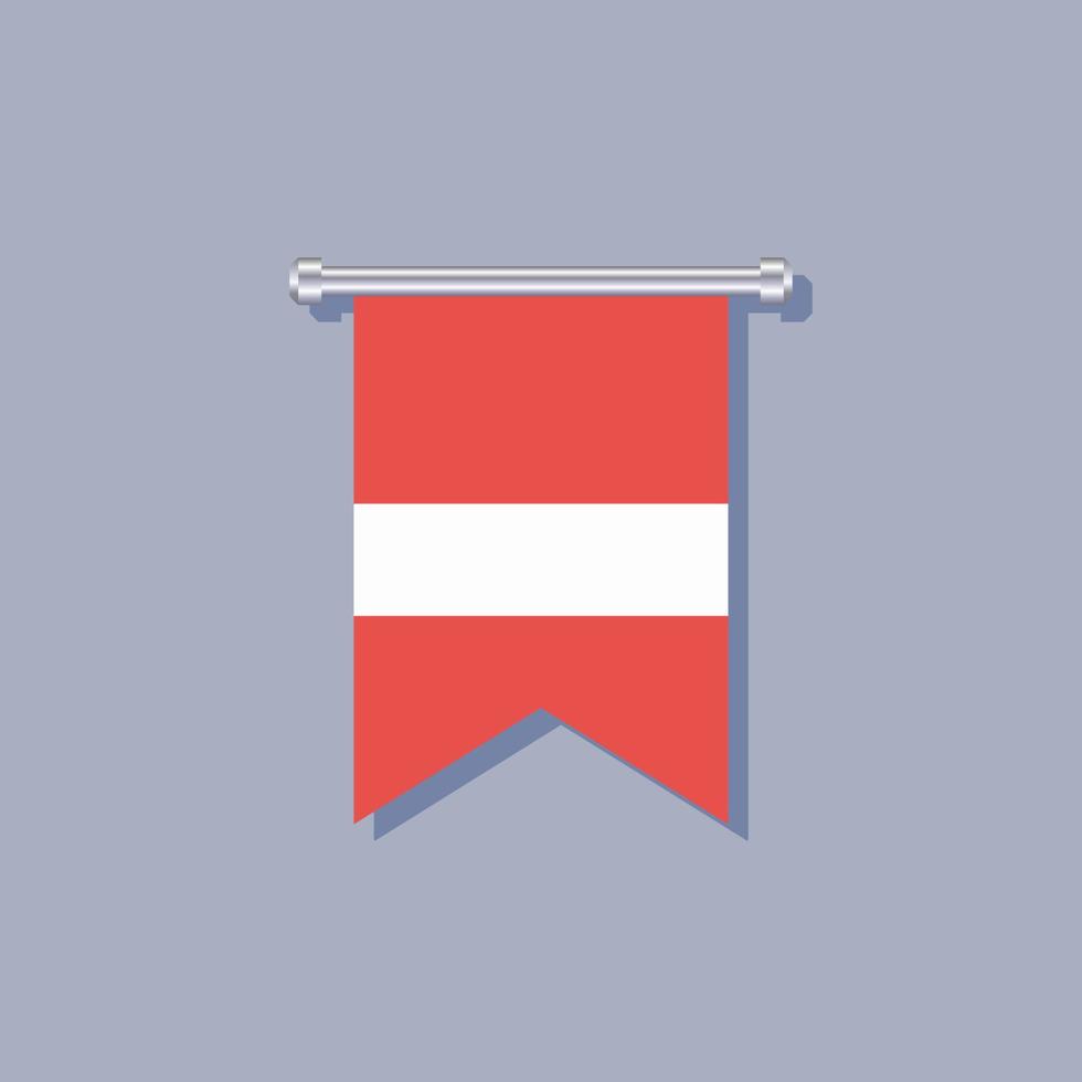 illustratie van Letland vlag sjabloon vector