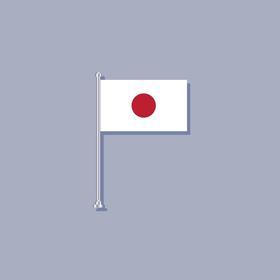 illustratie van Japan vlag sjabloon vector