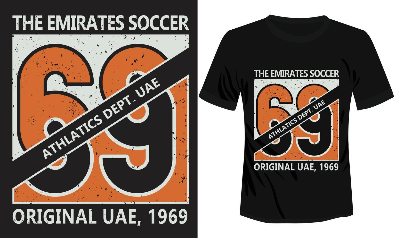 de emiraten voetbal origineel uae 1969 t-shirt ontwerp vector