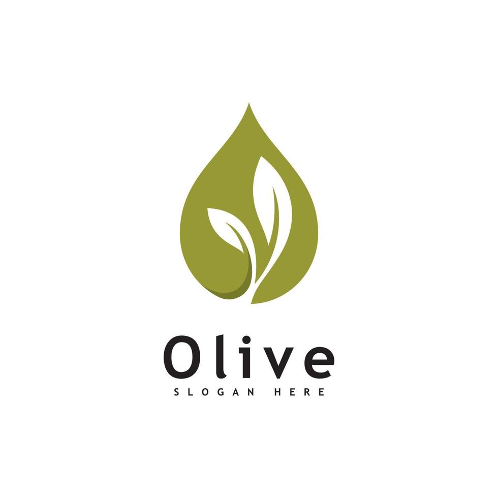 olijf- olie logo ontwerp vector sjabloon