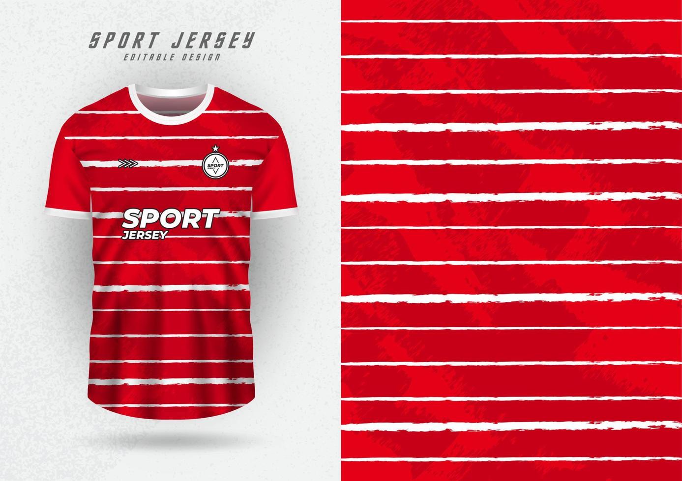 sport- Jersey, ras Jersey, rennen Jersey, rood met wit strepen patroon. vector