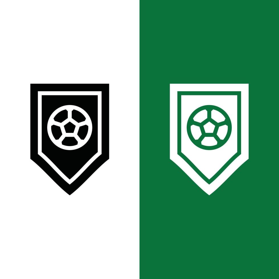 Amerikaans voetbal of voetbal team insigne icoon logo in glyph stijl vector