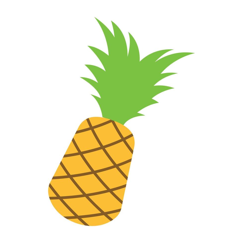 schattig van ananas Aan tekenfilm versie vector