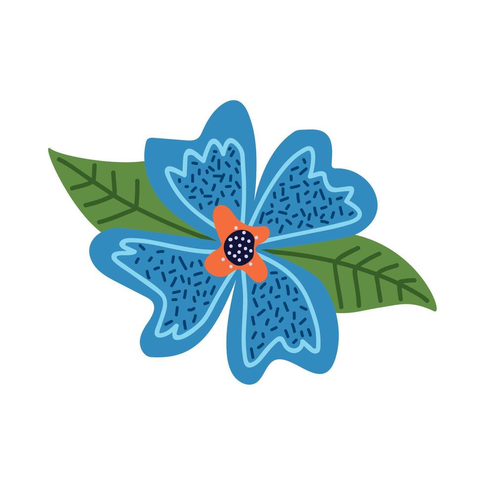 blauwe bloementuin vector