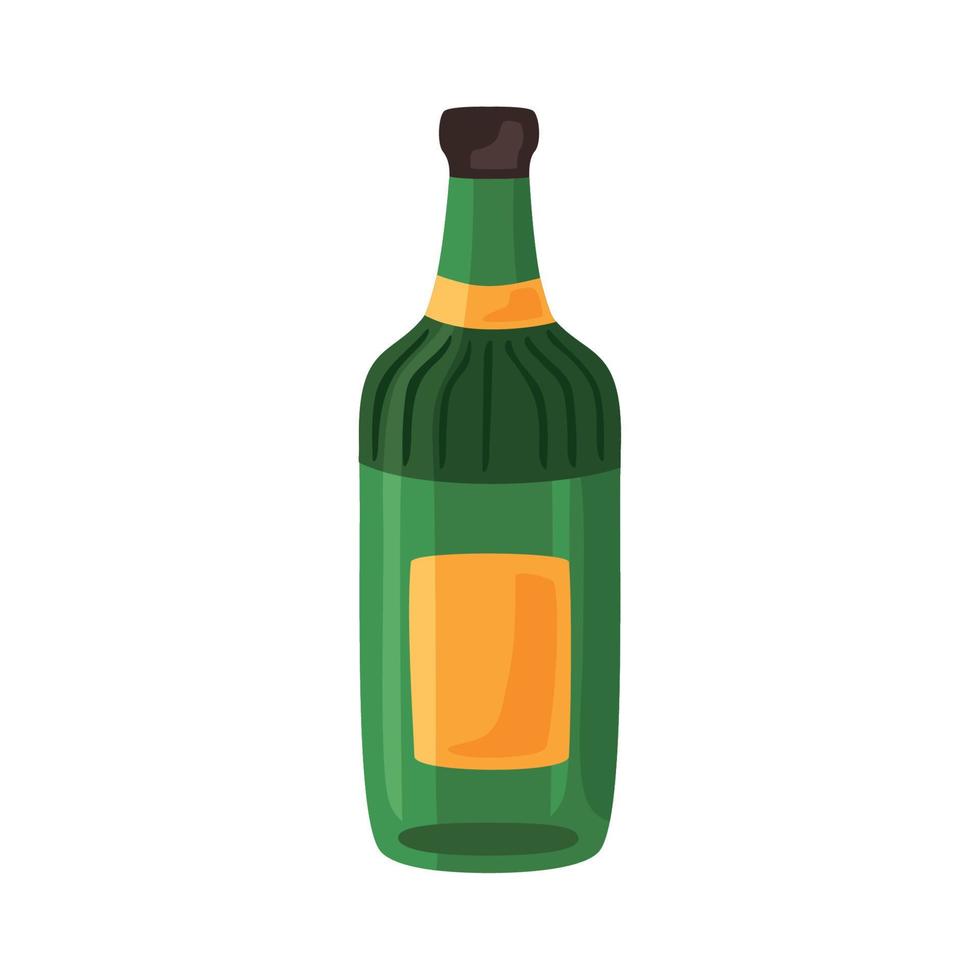 groen alcohol fles vector