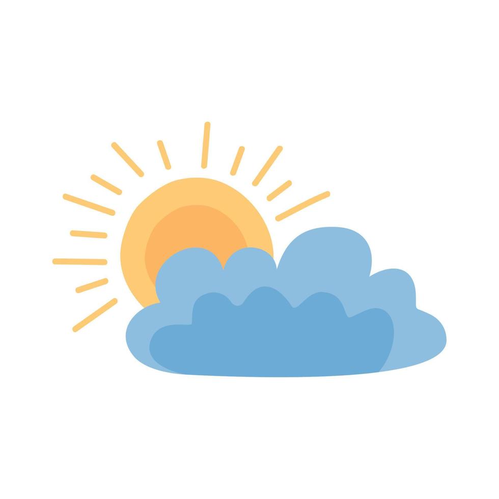 zon en wolk vector