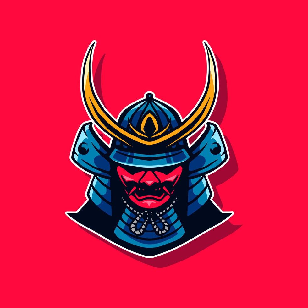 samurai artwork voor logo en mascotte ontwerp vector