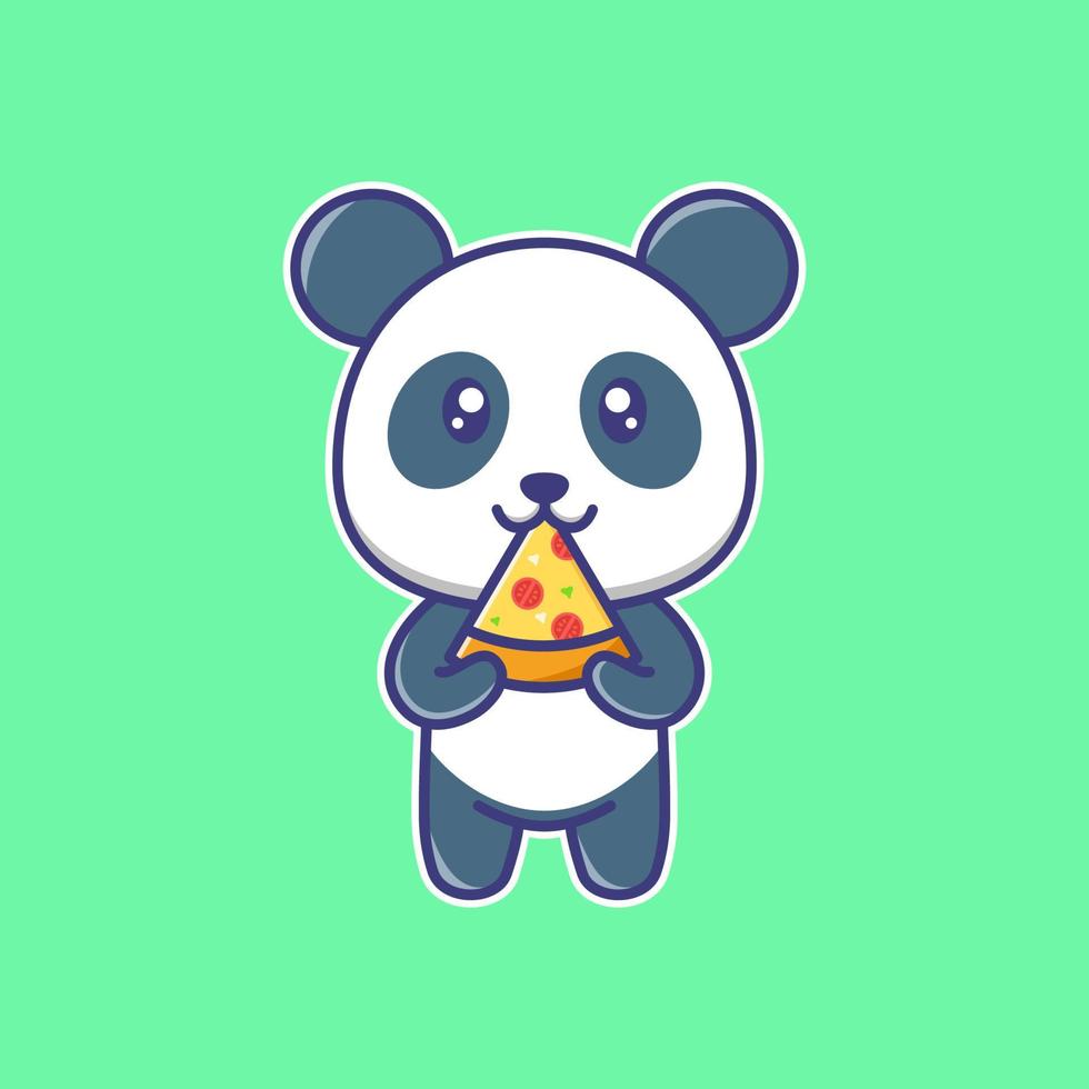 schattig panda tekenfilm sticker. schattig dier illustratie. gelukkig panda tekenfilm. vector