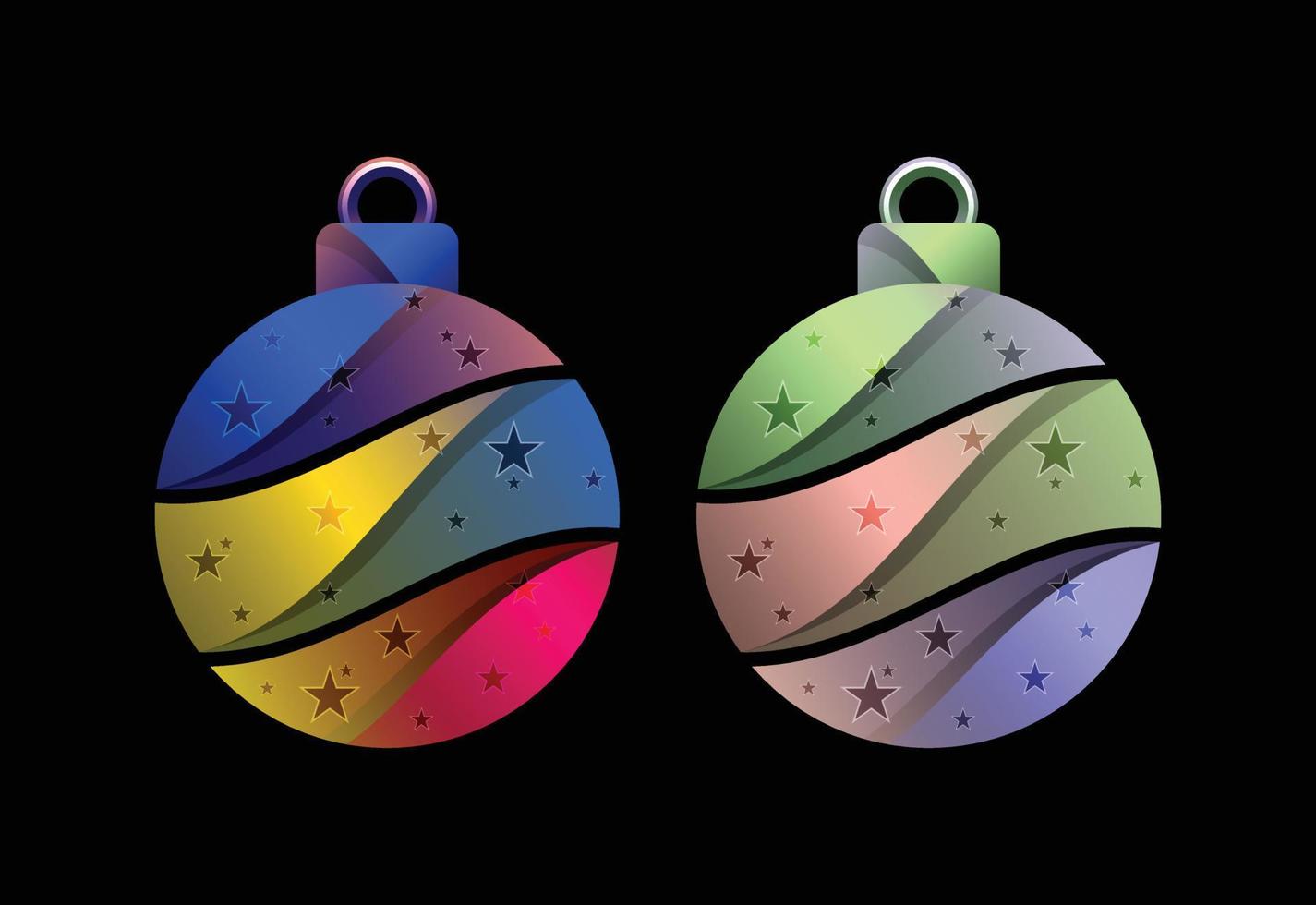 Kerstmis kleurrijk bal vector ontwerp sjabloon, Kerstmis ornament