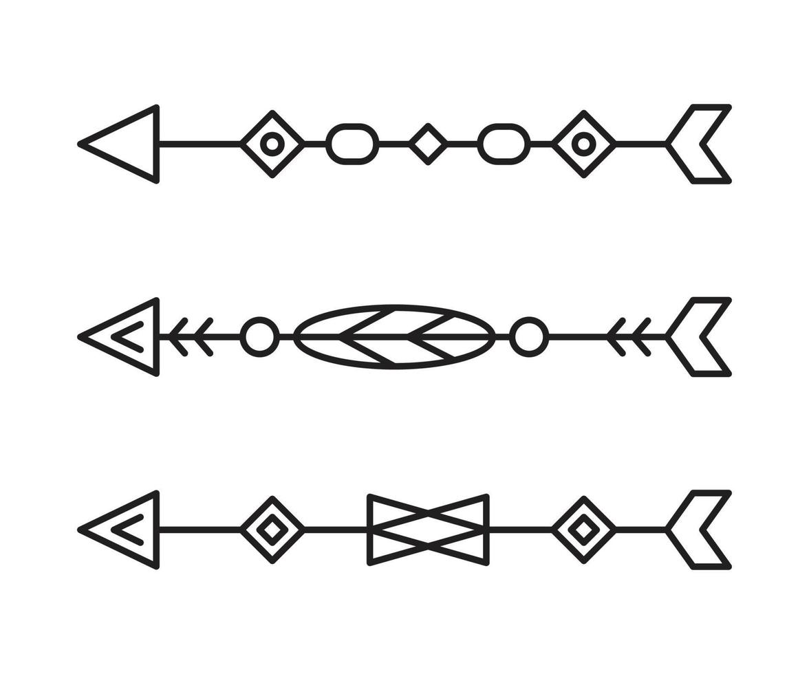 tribale pijl lijn kunst illustratie vector