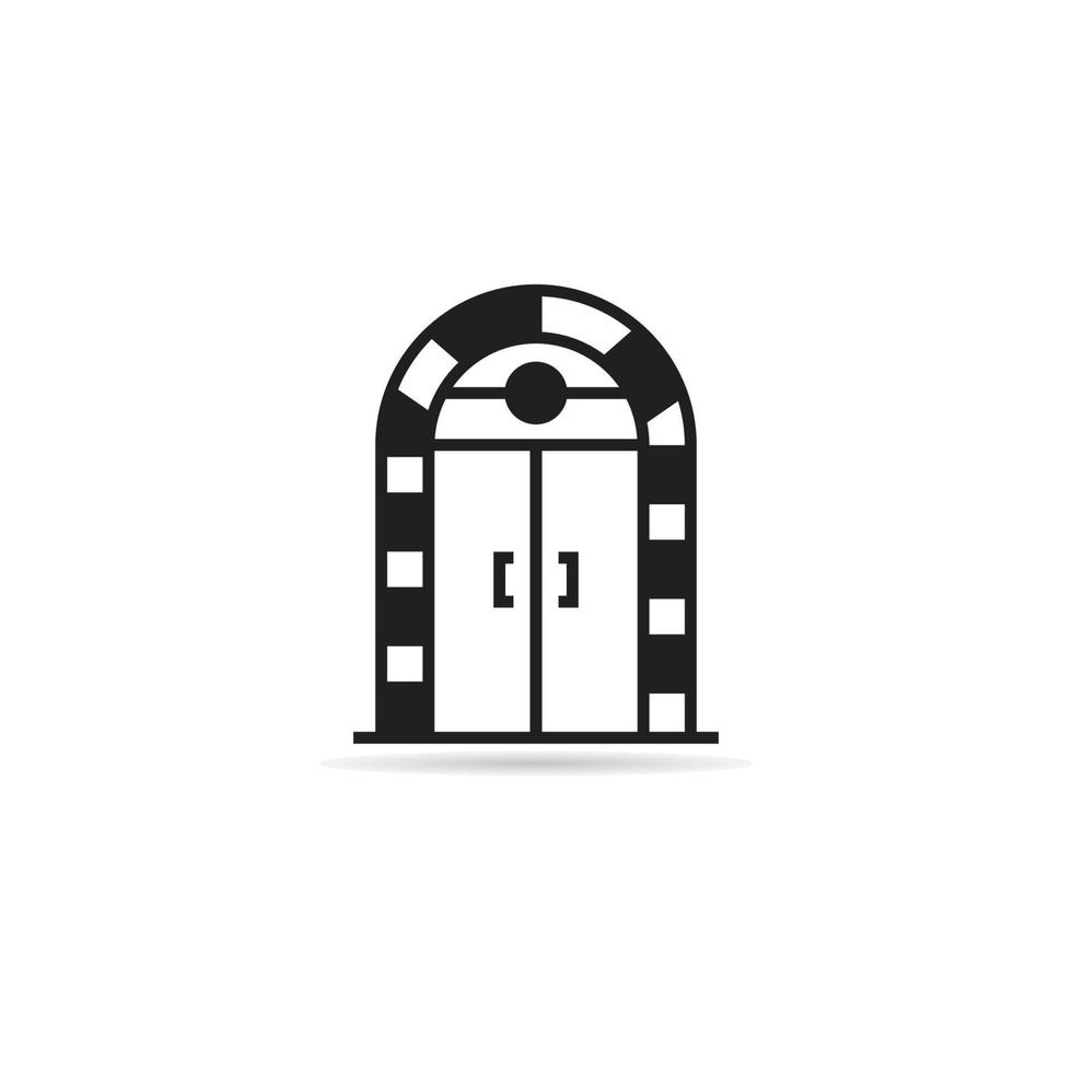 boog deur icoon vector illustratie