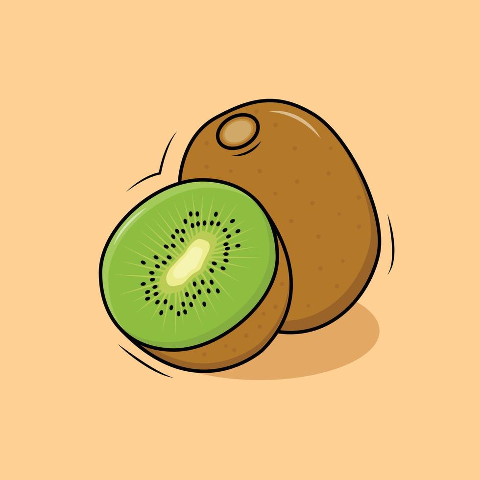 illustratie van kiwi fruit vector