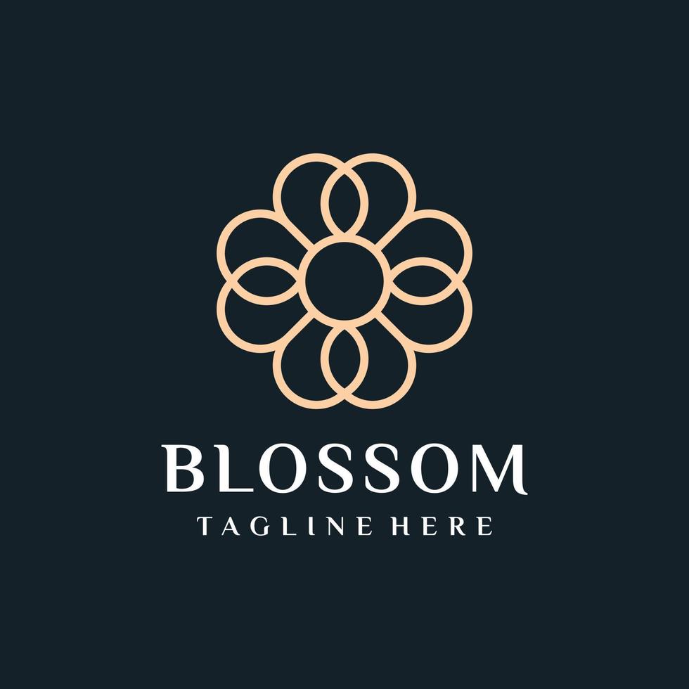 decoratie ornament bloem logo vector ontwerp illustratie