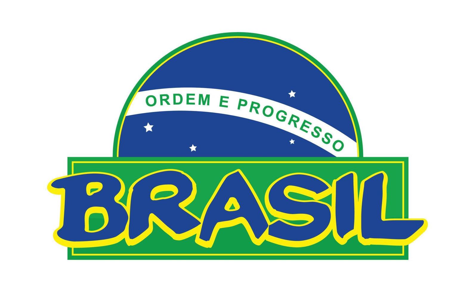 Brazilië banier ontwerp. braziliaans kleuren met vlag elementen. vector