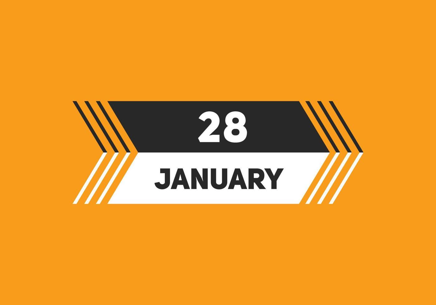 januari 28 kalender herinnering. 28e januari dagelijks kalender icoon sjabloon. kalender 28e januari icoon ontwerp sjabloon. vector illustratie