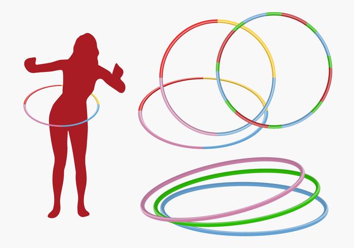 Hula Hoop Meisje Vector