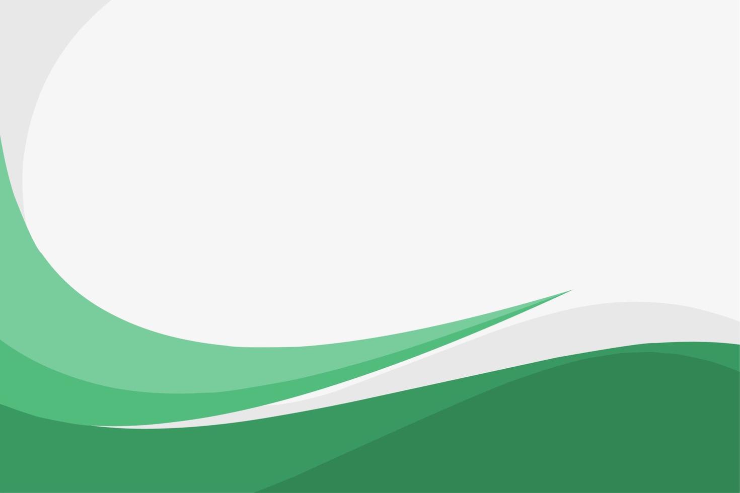 blanco wit achtergrond met golvend groen en gemakkelijk ontwerp geschikt voor presentatie achtergrond vector