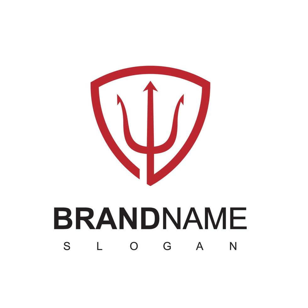 drietand logo ontwerpsjabloon vector