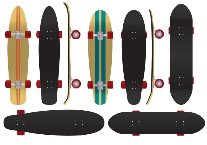 De Coolest Board To Play - Longboard Vectors